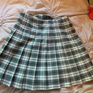 Pleated plaid tennis skirt